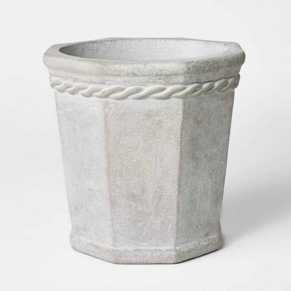 10" Large Octagon Concrete Planter‎ Gray - Threshold Studio McGee - Target 2025